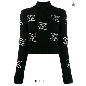 Black Crop Fendi Sweater.